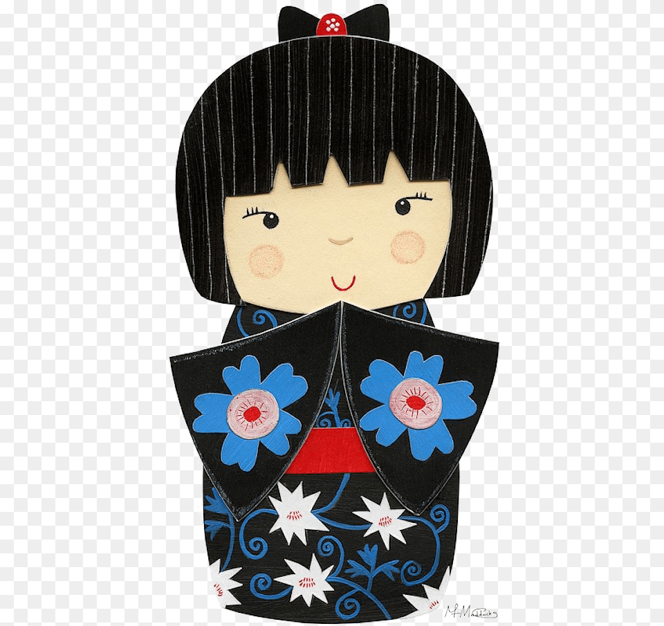 Transparent Japanese Girl Clipart Japanese Doll, Bag, Toy Free Png