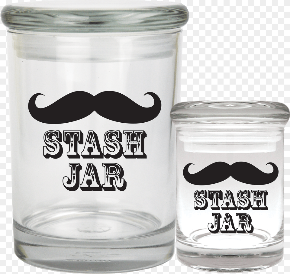 Transparent Jar Of Weed Stash Jars, Face, Head, Person, Mustache Free Png Download
