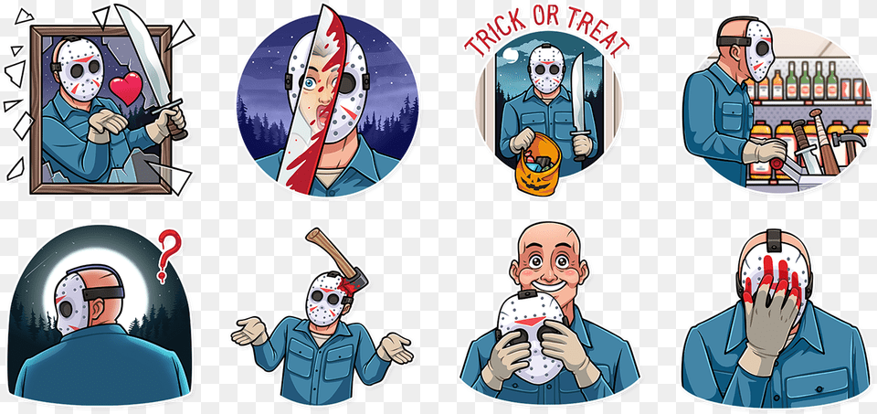 Transparent Jason Voorhees Jason Voorhees Sticker Telegram, Publication, Book, Comics, Baby Free Png