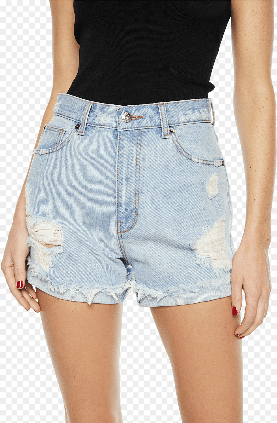 Jean Shorts Short De Encaje Blanco, Clothing Free Transparent Png