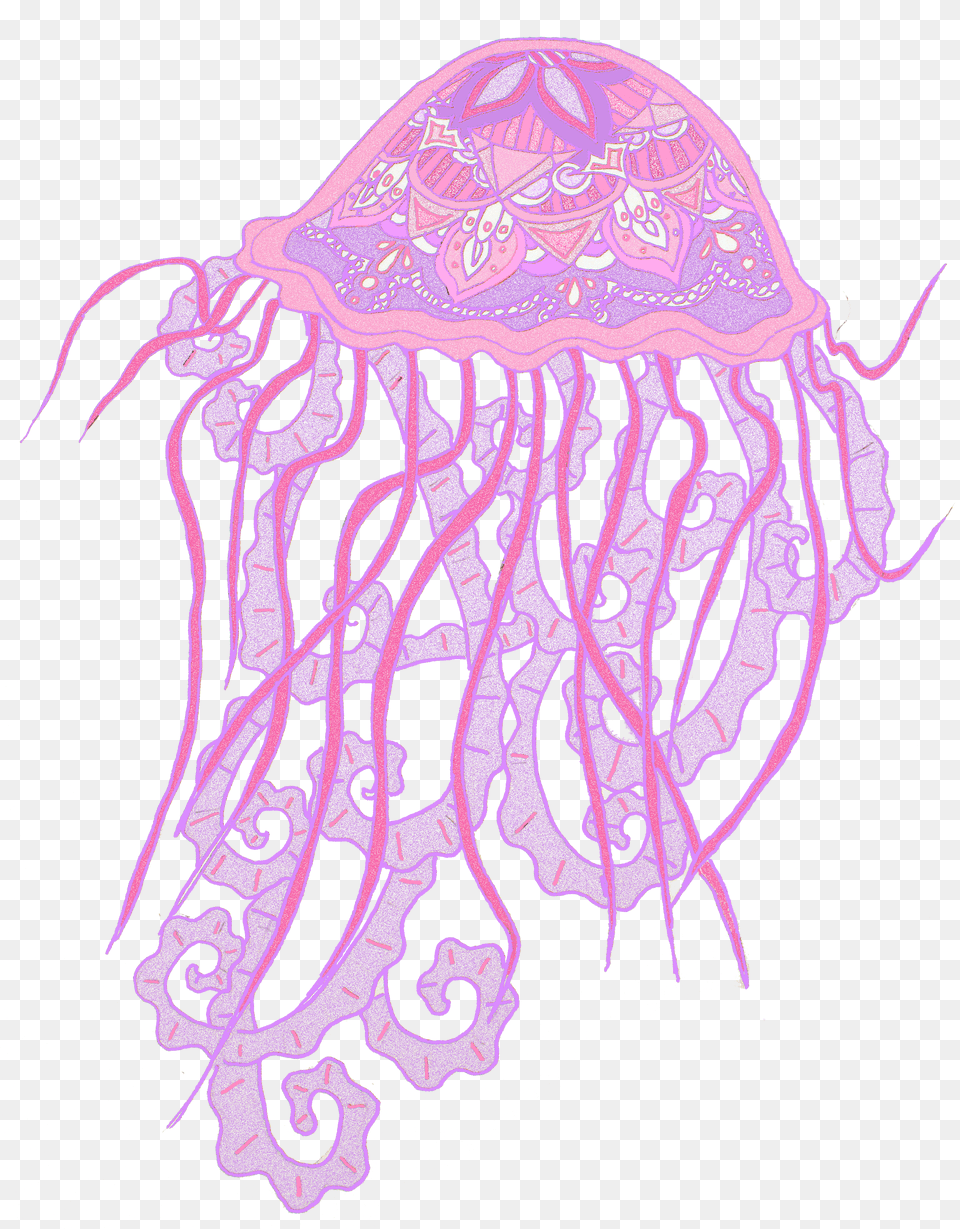 Transparent Jelly Fish Clipart Jellyfish Pink Clipart, Animal, Sea Life, Invertebrate, Plant Png Image