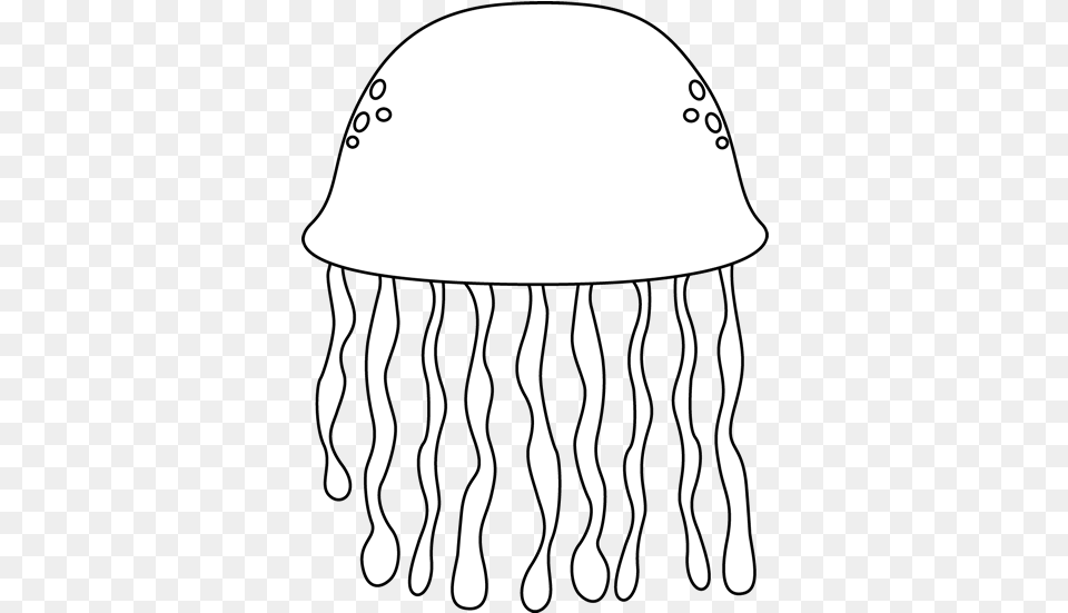 Transparent Jellyfish Clipart Black And White Jelly Fish Coloring, Animal, Invertebrate, Sea Life Free Png Download