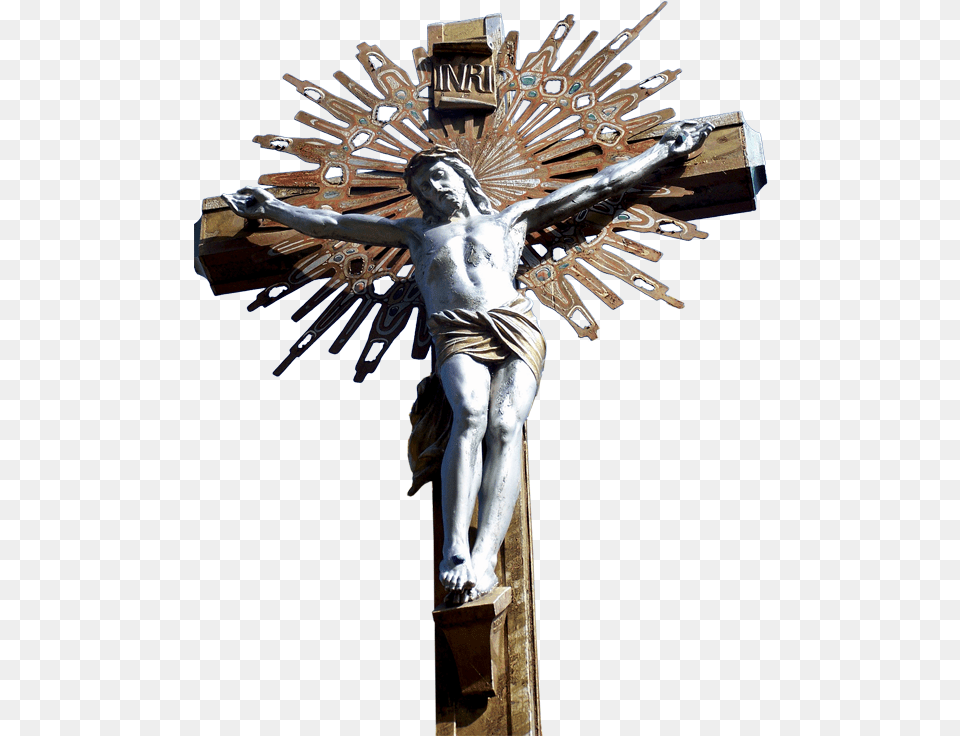 Transparent Jesus On Cross Clipart Jesus Cross Images Hd, Symbol, Crucifix, Face, Head Png Image