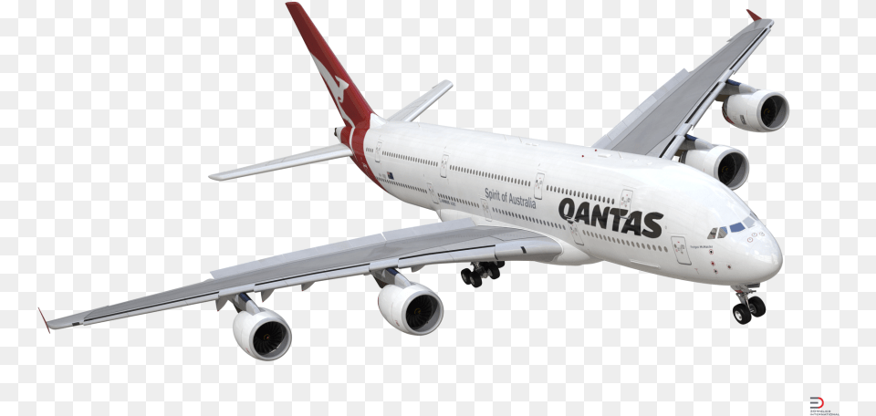 Transparent Jet Airplane Clipart Qantas Plane Transparent Background, Aircraft, Airliner, Flight, Transportation Free Png