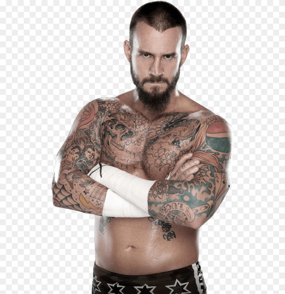 Transparent Jimmy Fallon Cm Punk, Tattoo, Skin, Person, Man Free Png