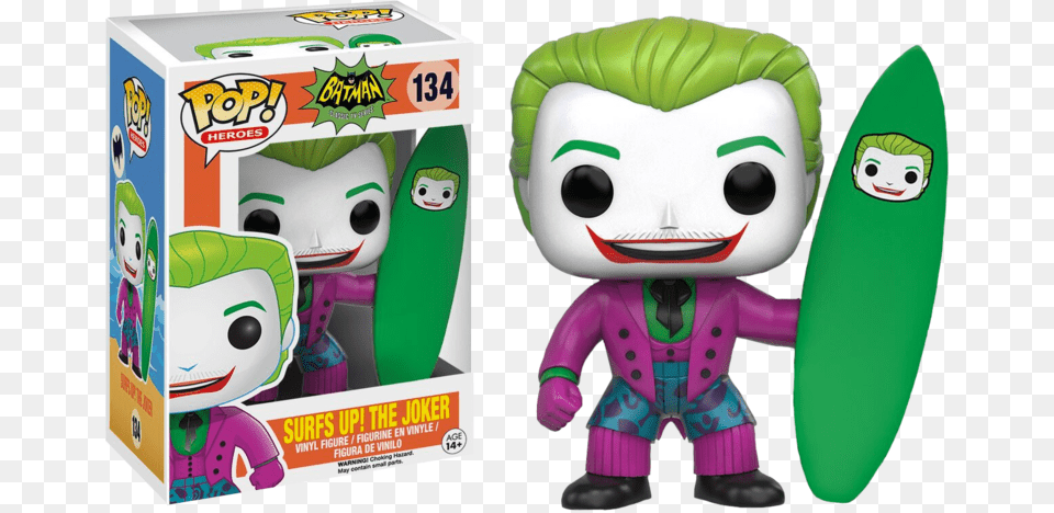Transparent Joker Comic Funko Pop Surfs Up Joker, Plush, Toy, Face, Head Free Png