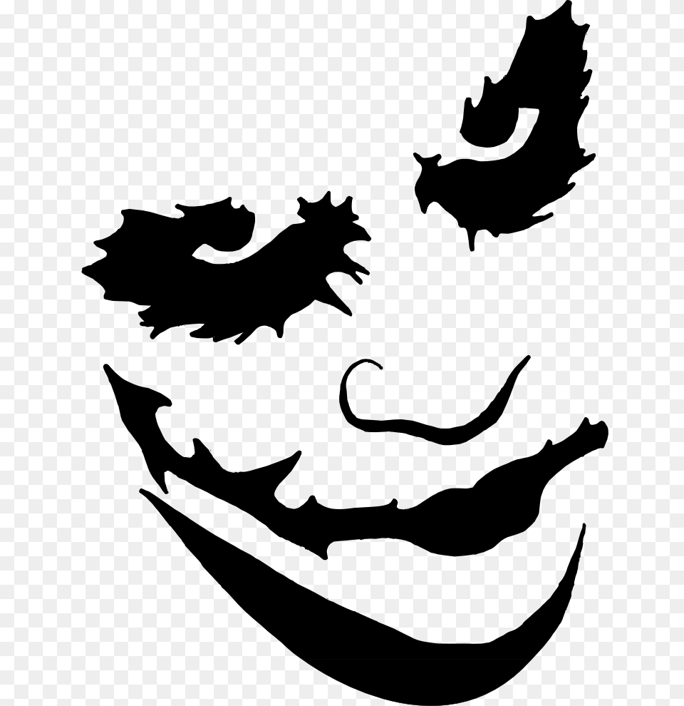 Joker Pumpkin Carving Stencil Joker, Silhouette, Animal, Cat, Mammal Free Transparent Png