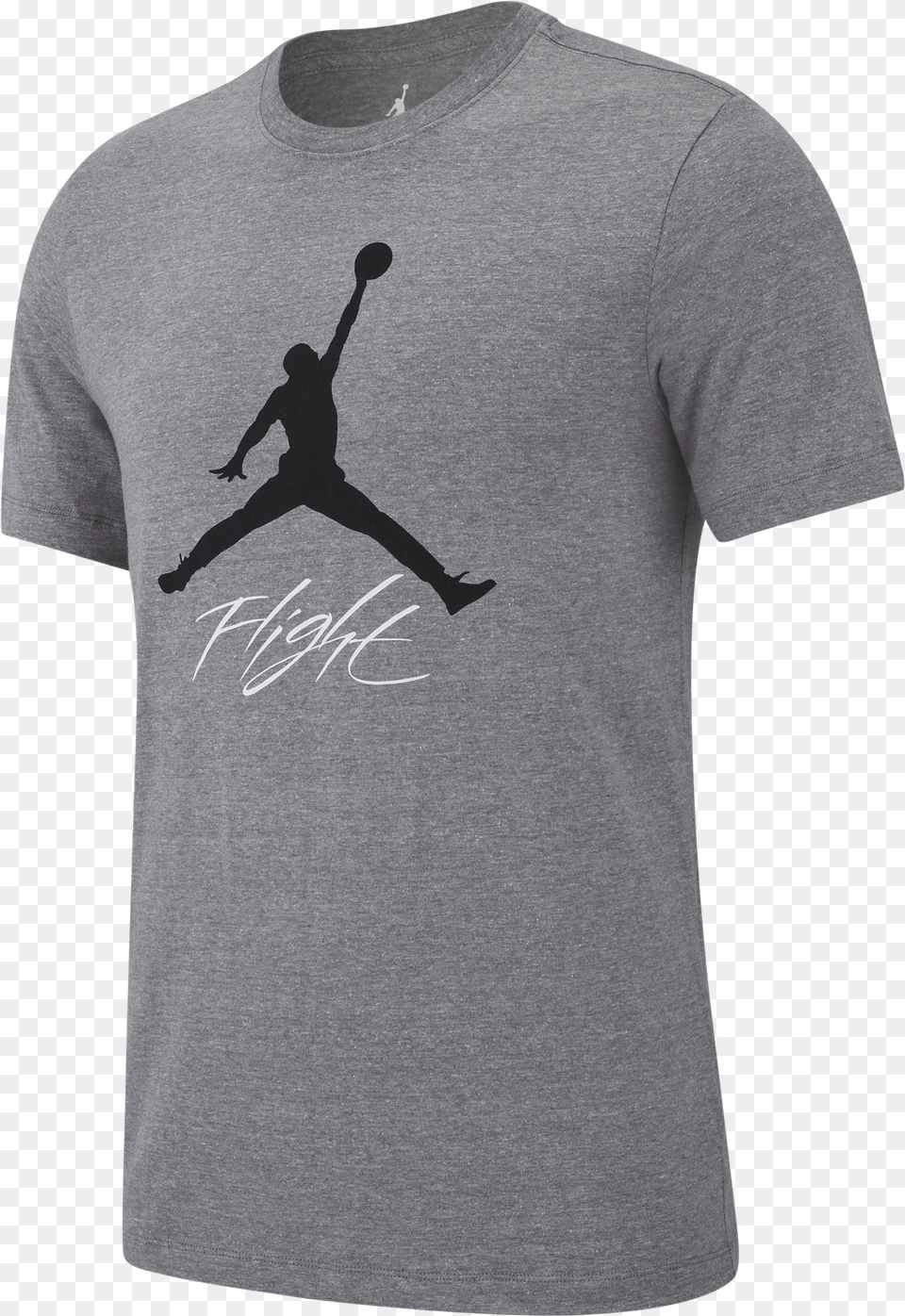 Transparent Jordan Jumpman Jordan Flight T Shirt Grey, Clothing, T-shirt, Person, People Png Image