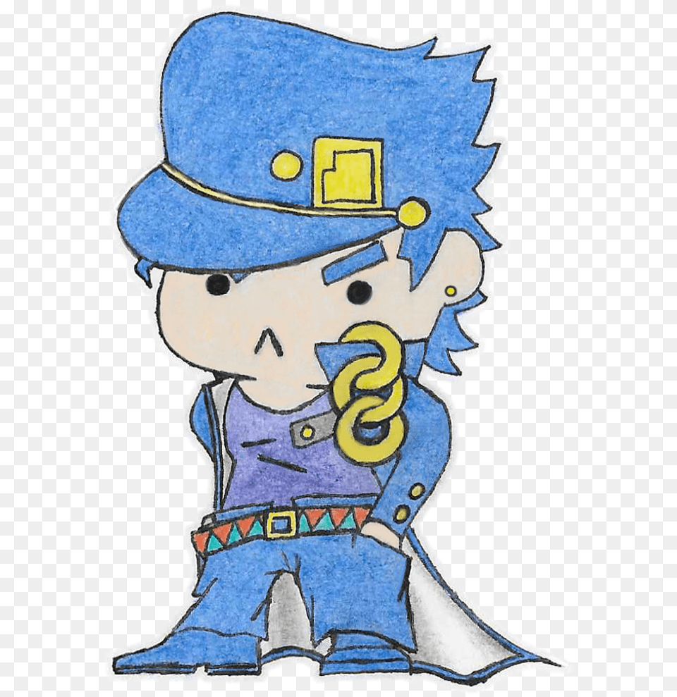 Transparent Jotaro Hat Jotaro Cartoon, Baby, Person, Sticker Png Image