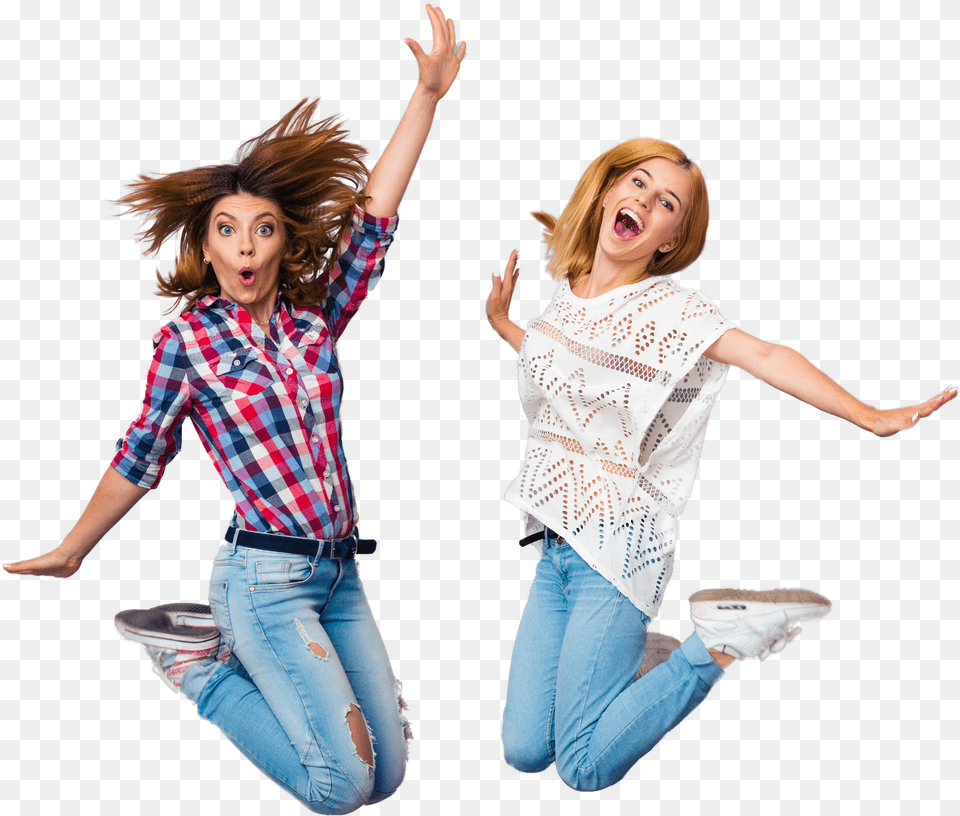 Transparent Jumping Business People Girl Jump Happy, Cream, Dessert, Food, Ice Cream Png Image