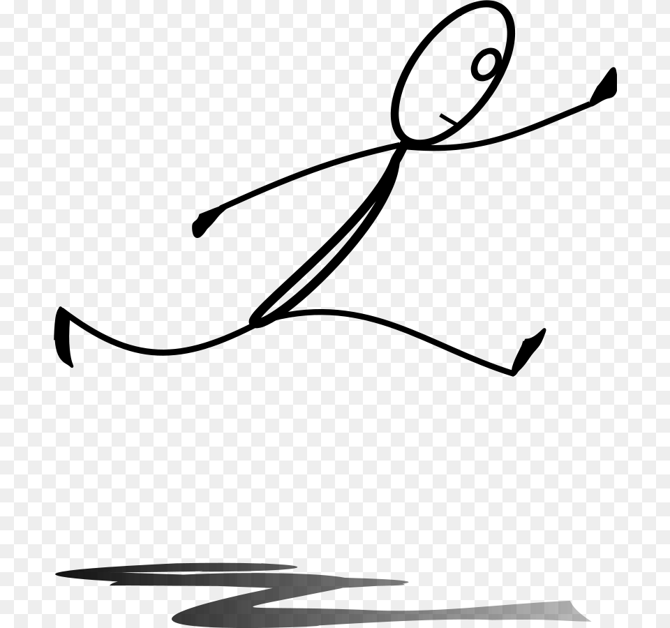 Jumping Jack Clipart Jumping Stick Figure Clipart, Gray Free Transparent Png
