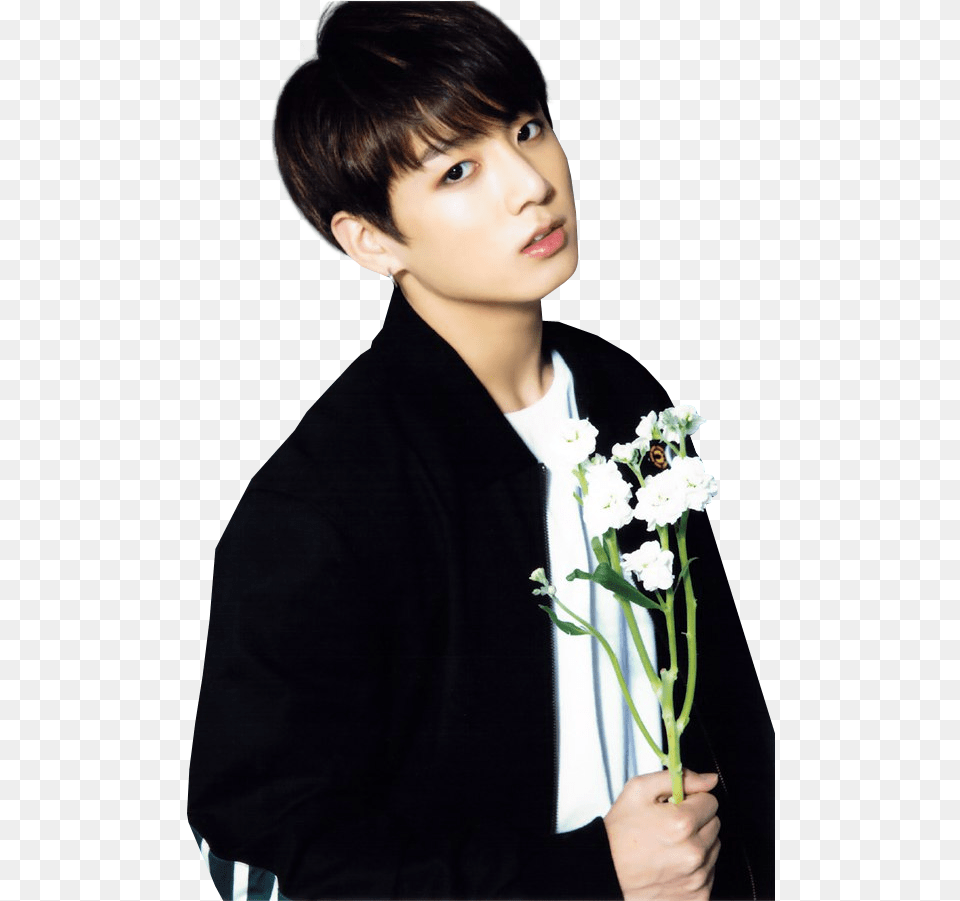 Transparent Jungkook Photoshoot Jungkook Bts Flower Photoshoot, Teen, Head, Person, Photography Png Image