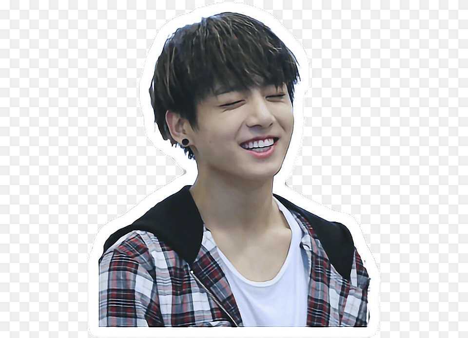 Transparent Jungkook Sticker Jungkook, Teen, Smile, Person, Male Png