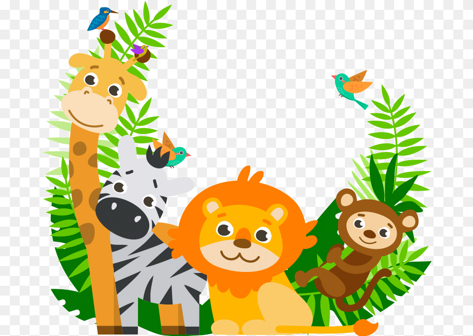 Jungle Animals Jungle Animals Clipart, Vegetation, Plant, Animal, Bear Free Transparent Png