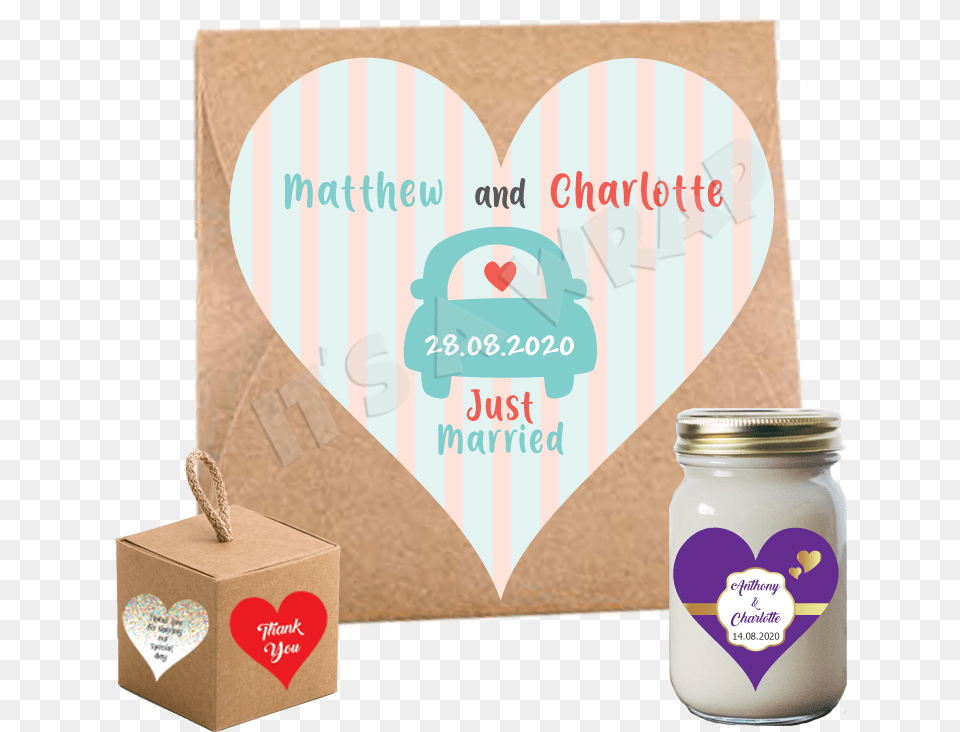 Transparent Just Married Clipart Heart, Jar, Box Png