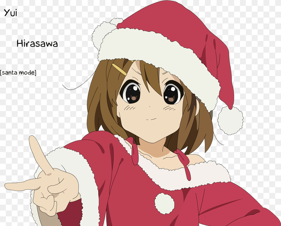 Transparent K On Anime With Santa Hat, Publication, Book, Comics, Person Free Png