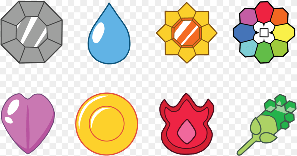 Transparent Kanto Badges Pokemon Gym Badges, Art, Graphics, Food, Sweets Png