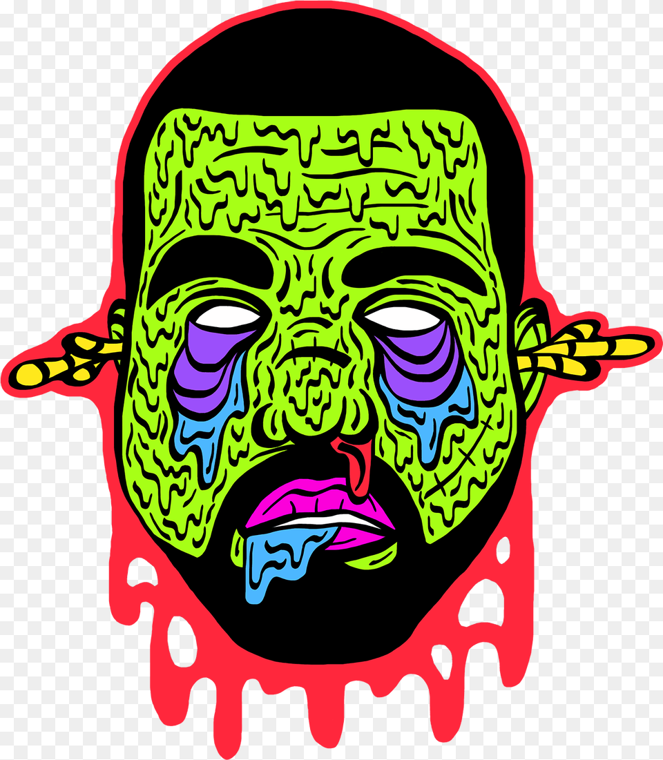 Transparent Kanye West Face Kanye West Zombie, Baby, Person, Head, Art Png