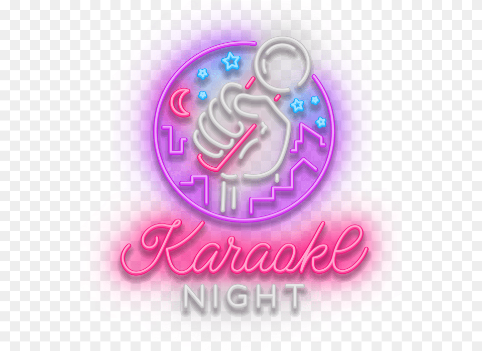 Transparent Karaoke Night Graphic Design, Light, Purple, Baby, Person Png Image