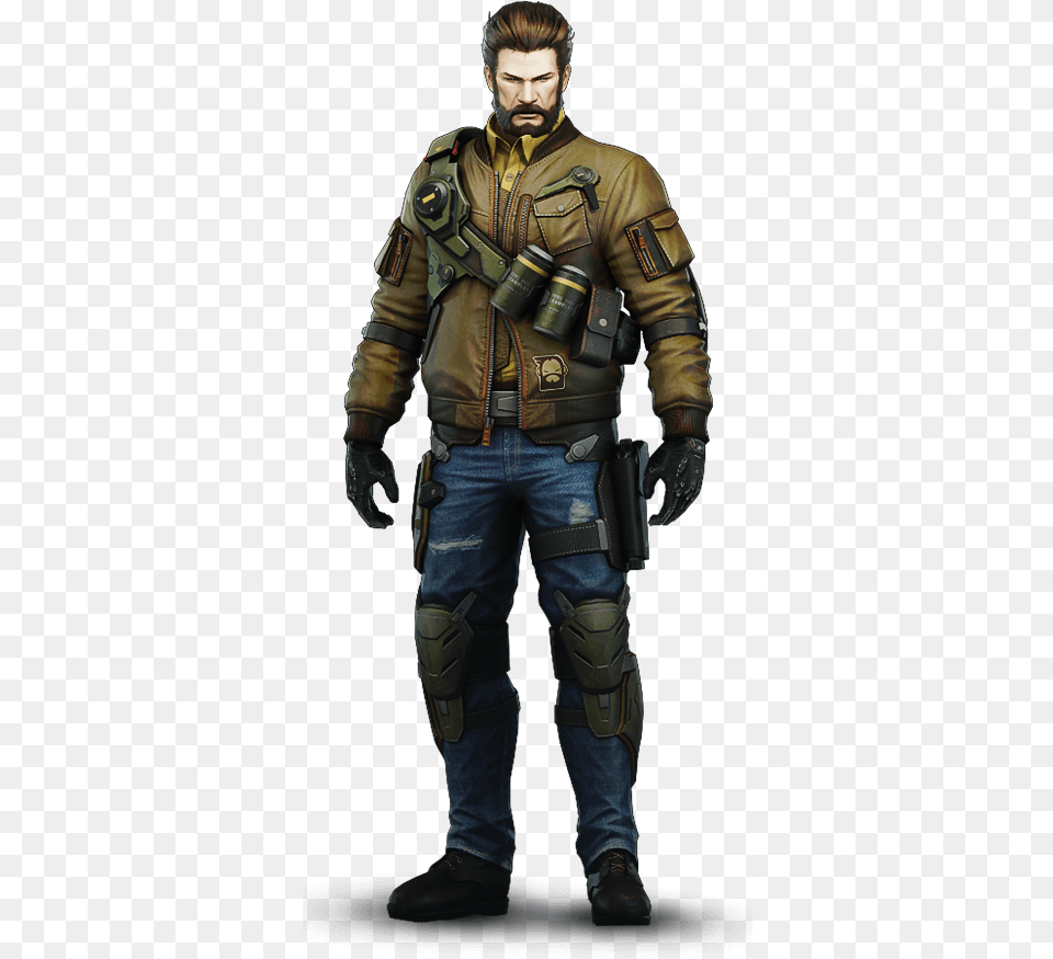 Katniss Clipart Ghost In The Shell First Assault Batou, Clothing, Coat, Jacket, Adult Free Transparent Png