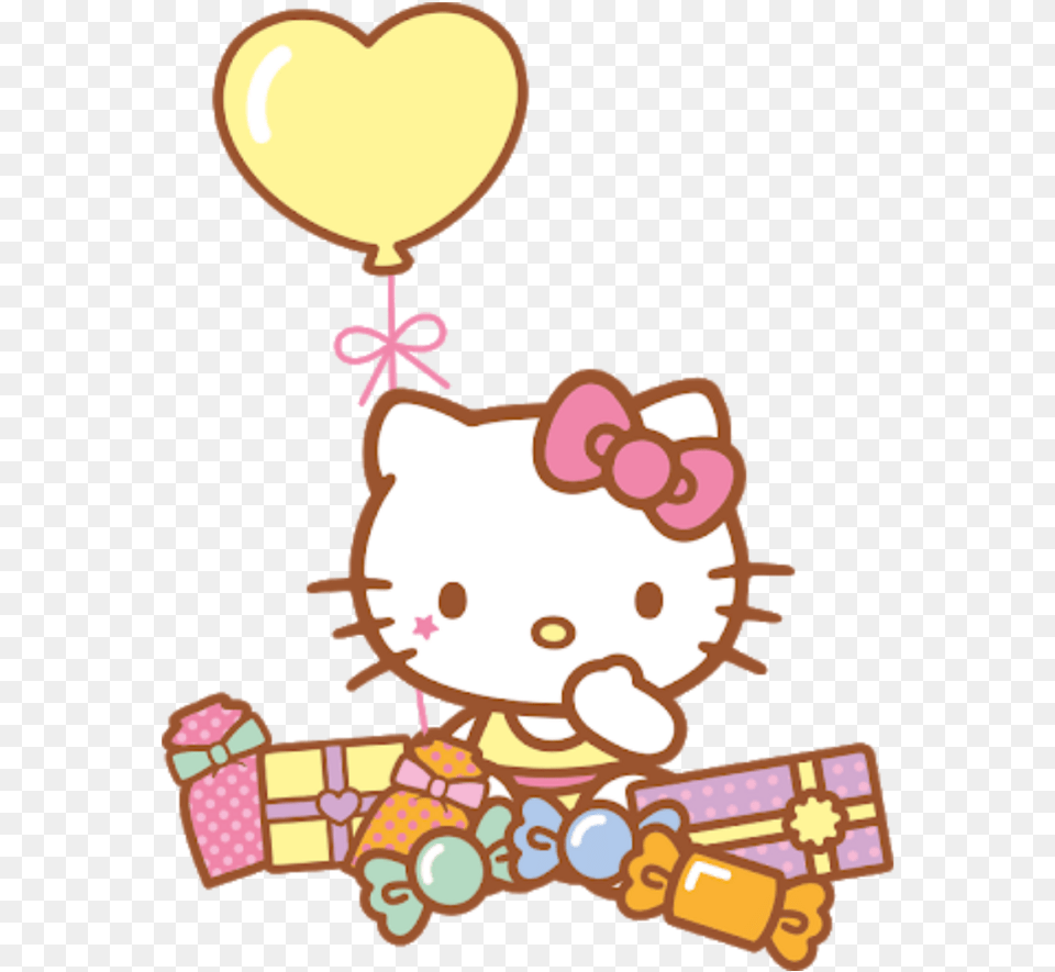 Kawaii Candy Hello Kitty Birthday, Balloon Free Transparent Png