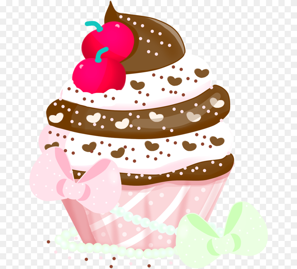 Transparent Kawaii Food Cake, Cream, Cupcake, Dessert, Ice Cream Free Png