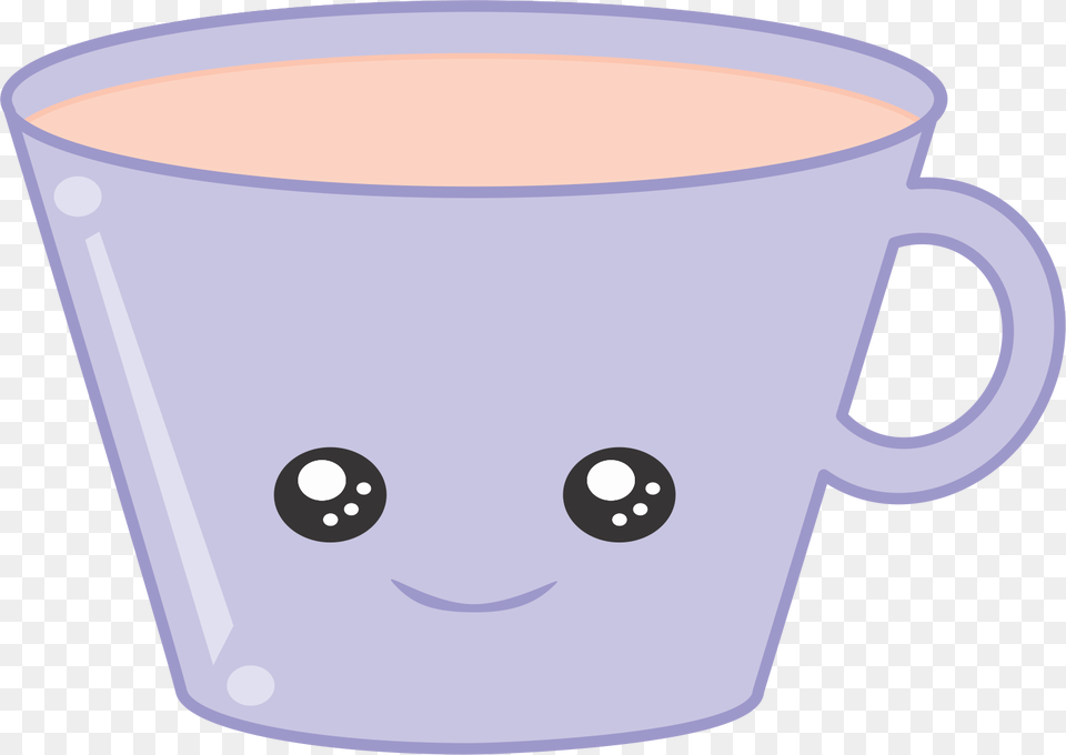 Transparent Kawaii Food Cartoon Tea Cup Cup, Beverage, Coffee, Coffee Cup Png Image