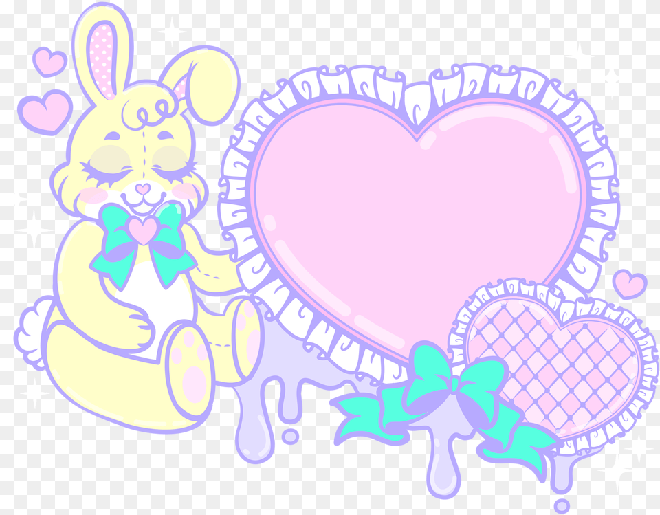 Transparent Kawaii Frame Illustration, Purple Free Png