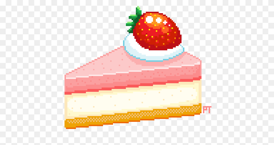 Transparent Kawaii Strawberry Cake Food Anime, Berry, Produce, Plant, Fruit Free Png Download