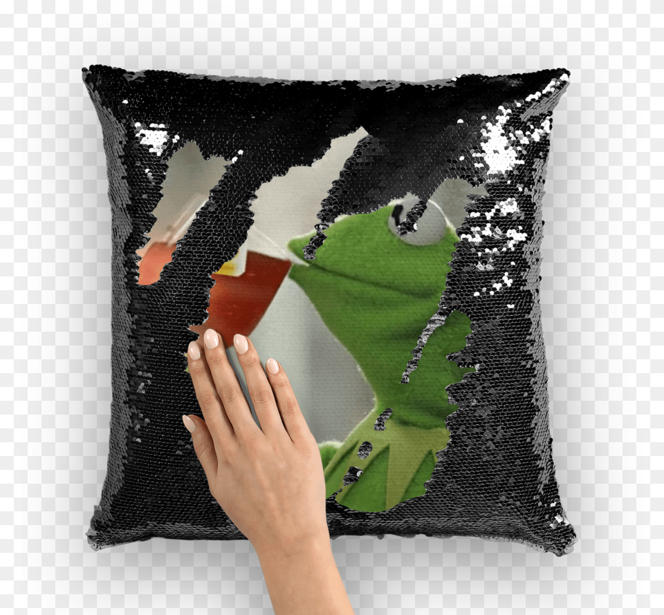 Transparent Kermit Ainsley Harriott Sequin Cushion, Home Decor, Pillow Free Png Download