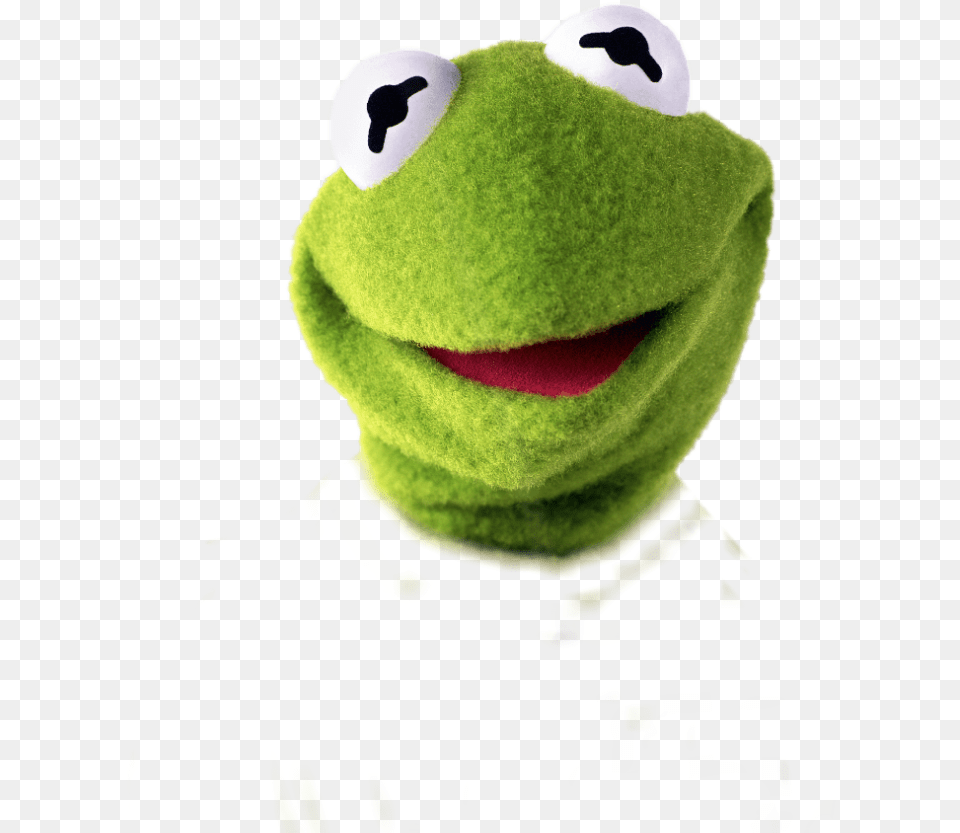Transparent Kermit Clipart Kermit The Frog Face Transparent, Plush, Toy, Green, Mascot Free Png