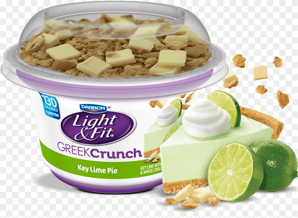Key Lime Pie Clipart Light And Fit Key Lime Greek Yogurt, Dessert, Food, Produce, Plant Free Transparent Png