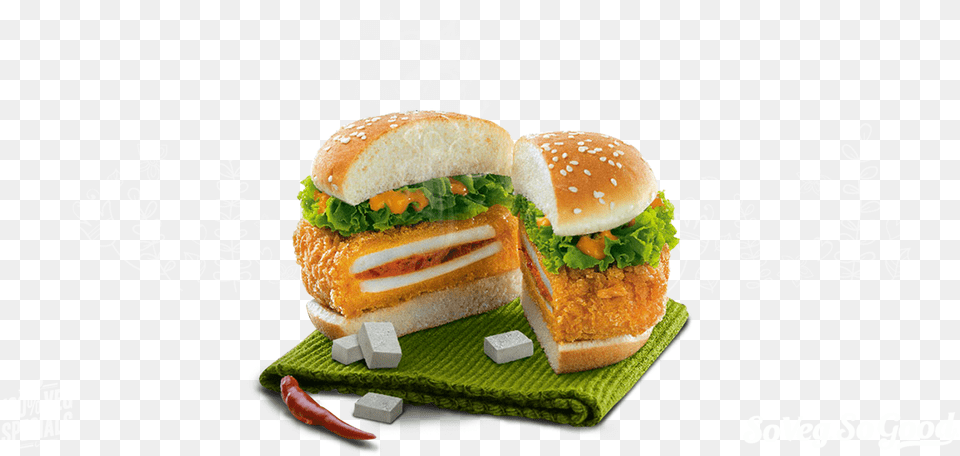 Transparent Kfc Chicken Bucket Kfc Paneer Zinger Burger, Food, Lunch, Meal, Sandwich Png