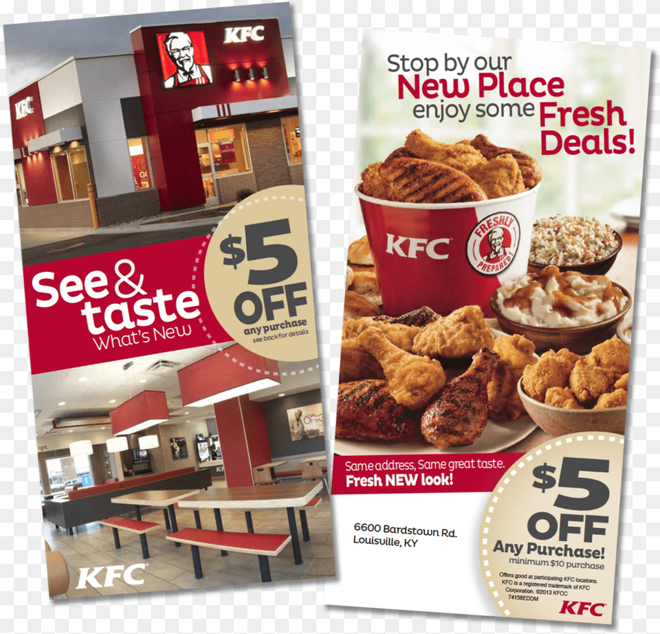 Transparent Kfc Kfc, Advertisement, Poster, Food, Fried Chicken Free Png Download