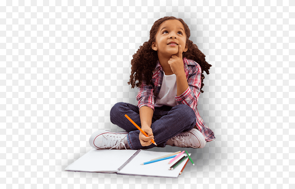 Transparent Kid Thinking Kids Thinking, Child, Person, Female, Girl Png Image