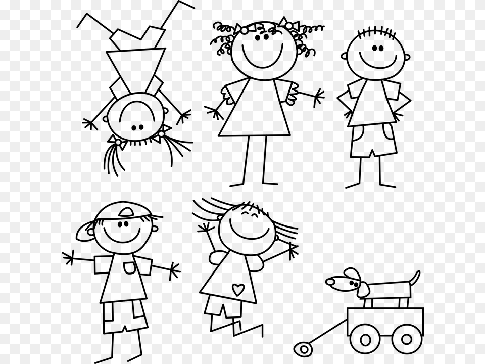 Transparent Kids Drawing, Lighting, Silhouette, Gray Free Png Download