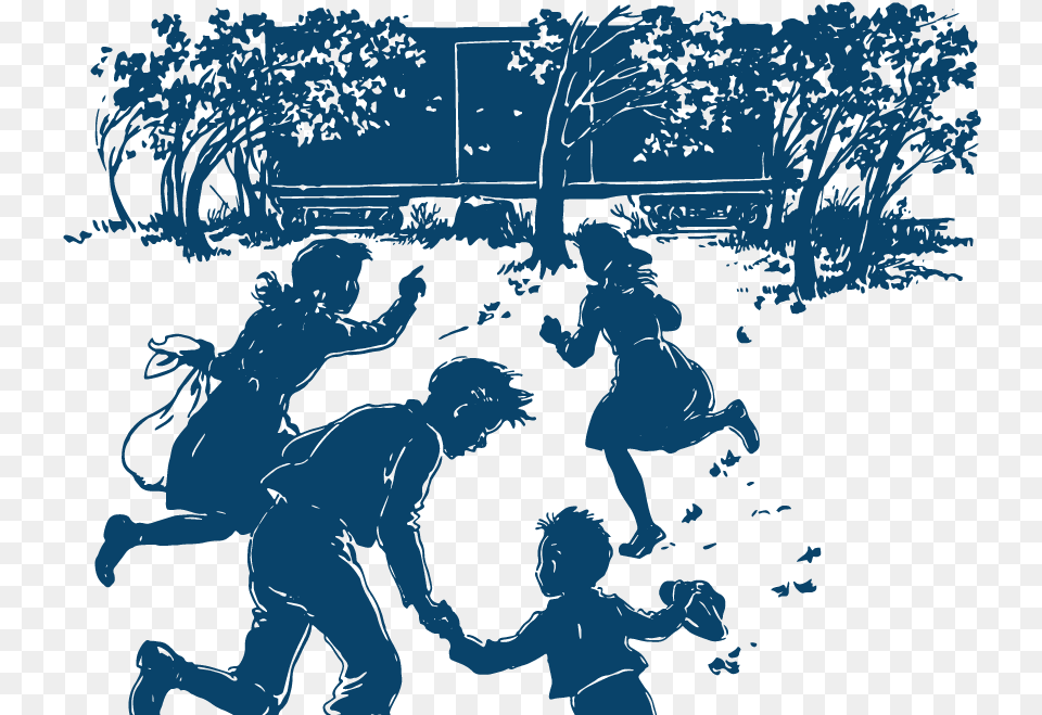 Transparent Kids Playing Silhouette Boxcar Children Book, Art, Outdoors, Baby, Person Png Image