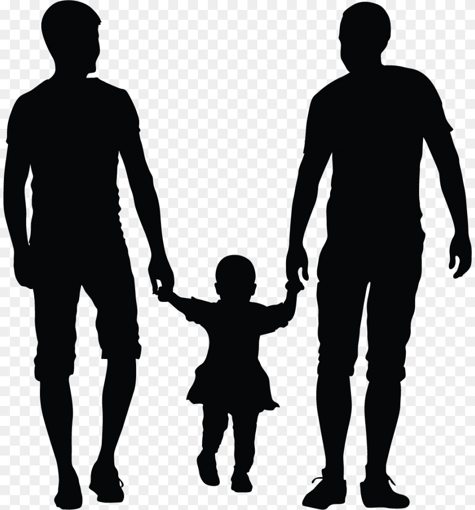 Kids Playing Silhouette Lesbian Family Silhouette, Body Part, Hand, Person, Adult Free Transparent Png