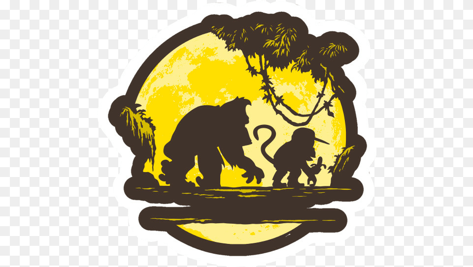 Transparent King Kong Clipart Calvin And Hobbes Shadow, Animal, Bear, Mammal, Wildlife Png Image