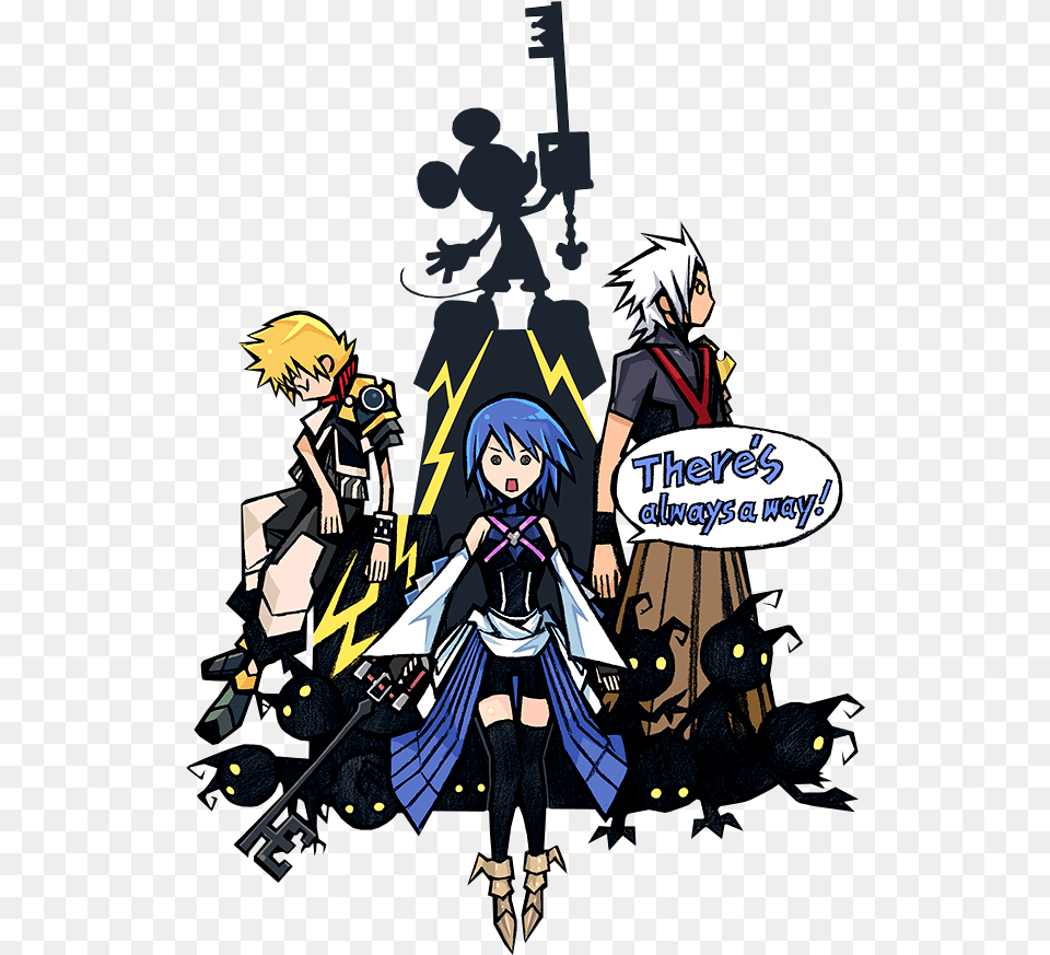 Transparent Kingdom Hearts Aqua Kingdom Hearts Key Art, Book, Comics, Publication, Person Free Png