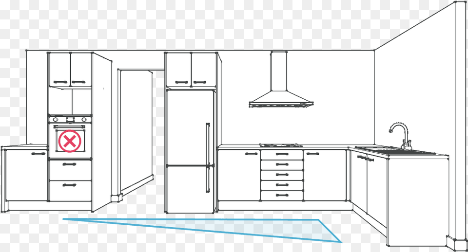 Transparent Kitchen Counter Kitchen Design Fridge Next To Oven, Indoors, Cabinet, Furniture Png Image