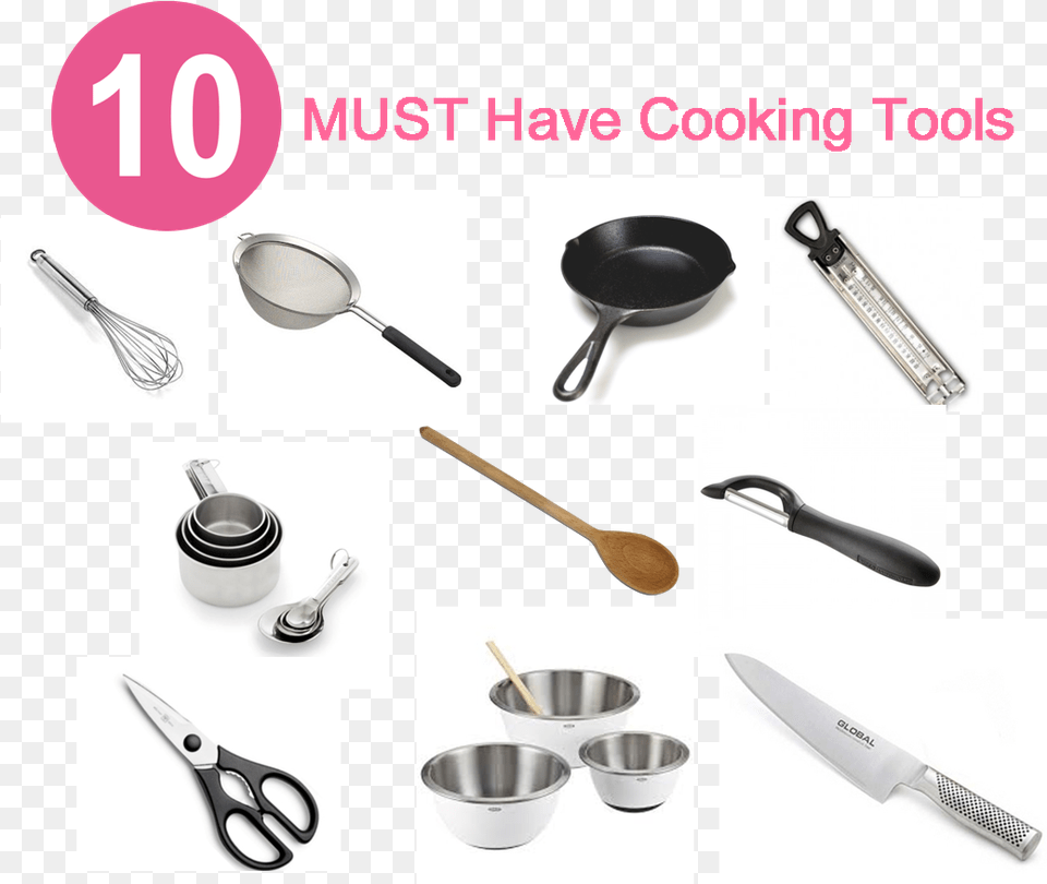 Transparent Kitchen Tools 10 Tools For Cooking, Cutlery, Scissors, Spoon, Blade Free Png Download