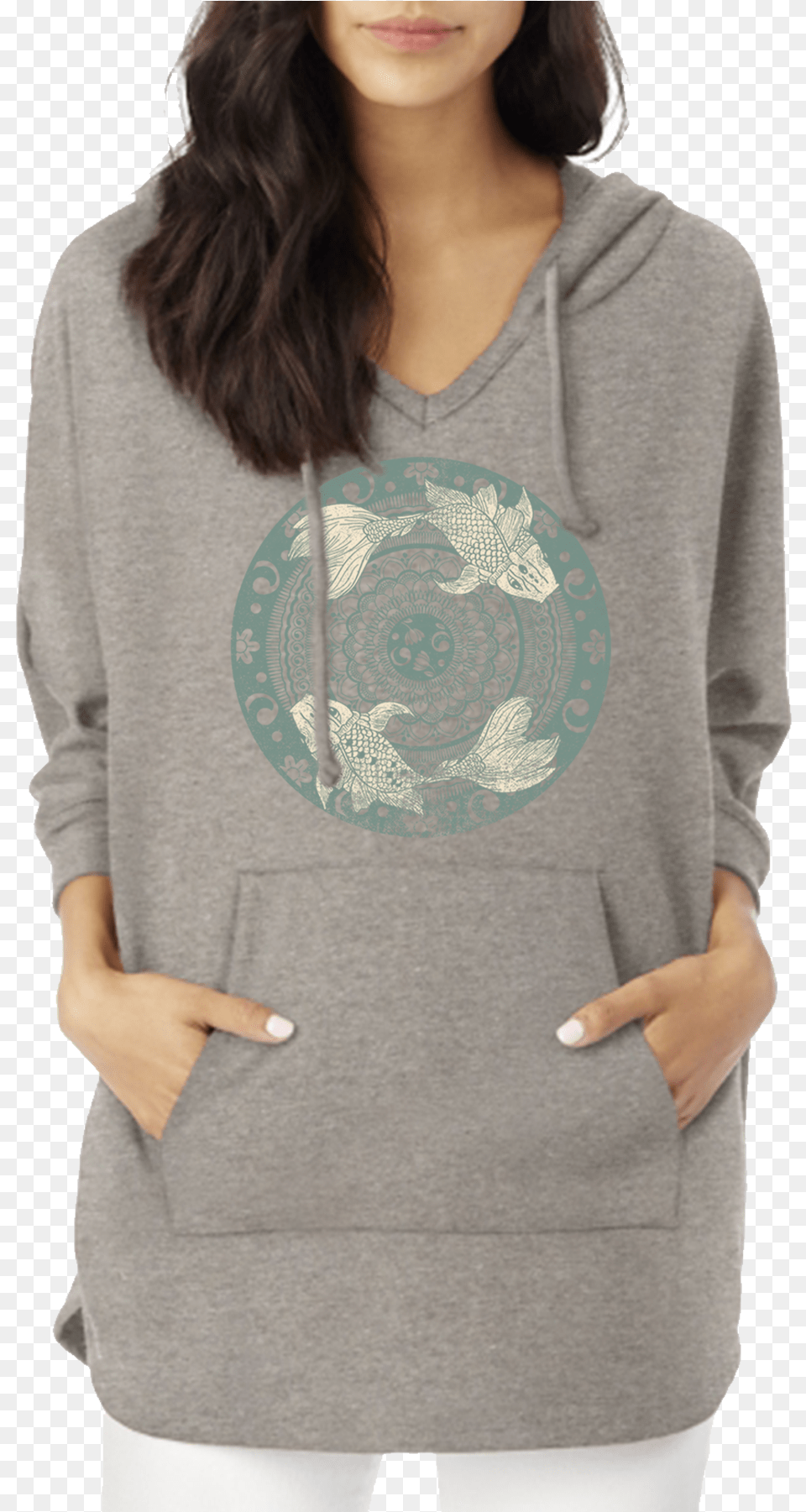 Transparent Koi Fish Hoodie, Adult, Clothing, Female, Knitwear Free Png