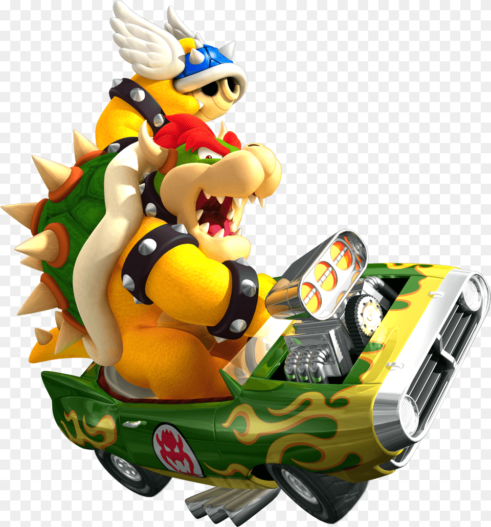 Transparent Koopa Troopa Mario Kart Wii Bowser Transparent, Vehicle, Transportation, Tin, Can Free Png Download