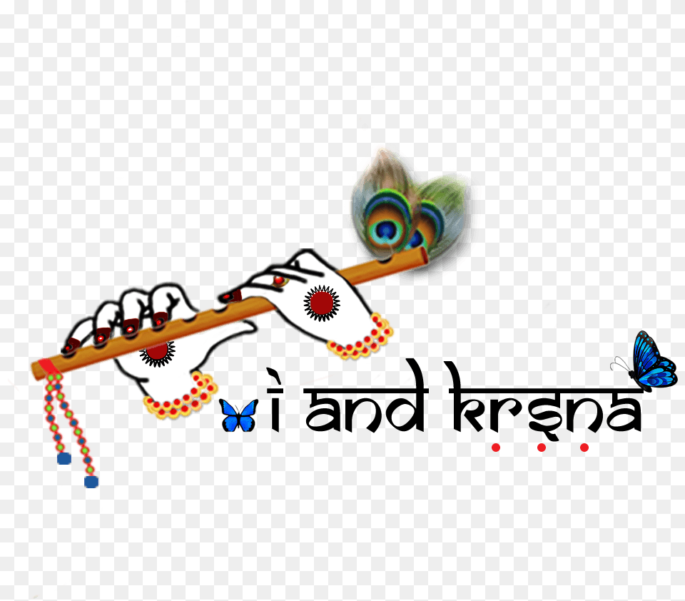 Transparent Krsna Radhakrishna Gifs Krishna Janmashtami Text, Musical Instrument, Flute, Animal, Bird Png