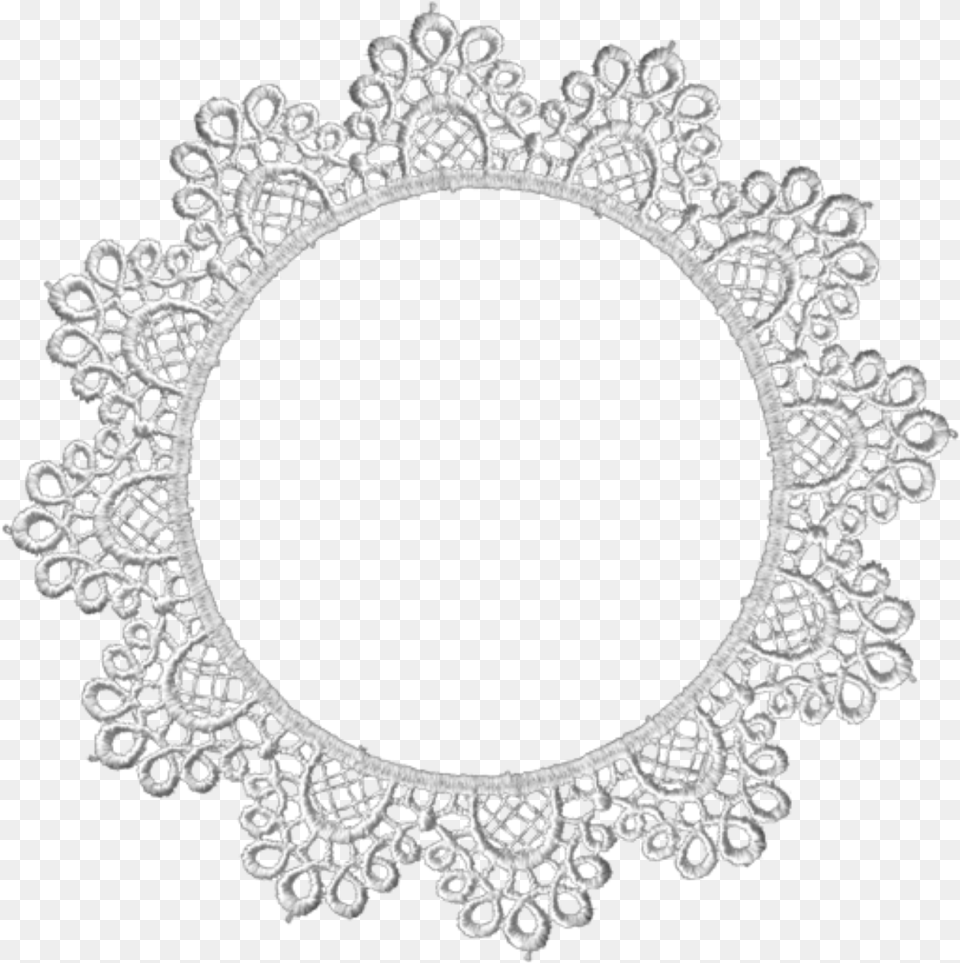 Transparent Lace Sticker By Nay White Lace Circle Transparent, Chandelier, Lamp, Accessories Png Image