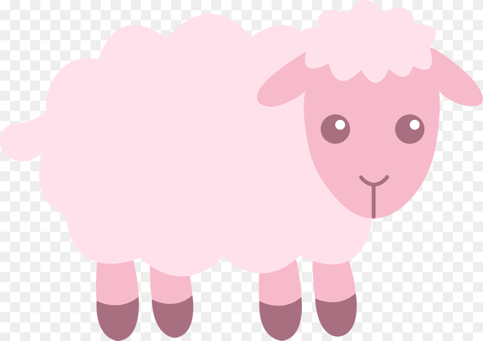 Transparent Lamb Clip Art Pink Sheep Clipart, Animal, Bear, Mammal, Wildlife Free Png