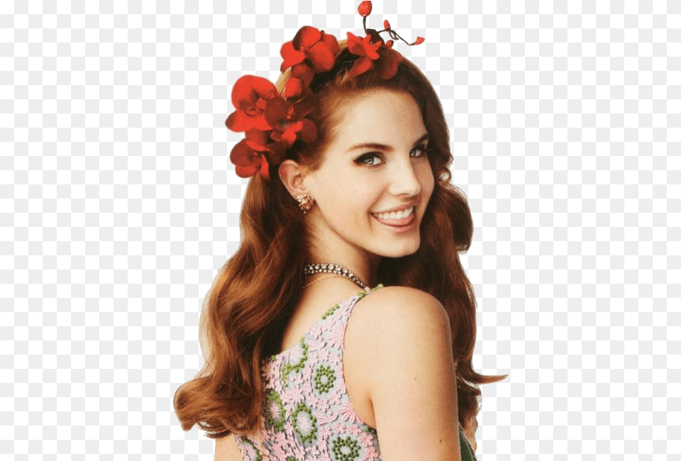 Transparent Lana Del Rey Lana Del Rey Hair Flowers, Accessories, Portrait, Photography, Person Png Image