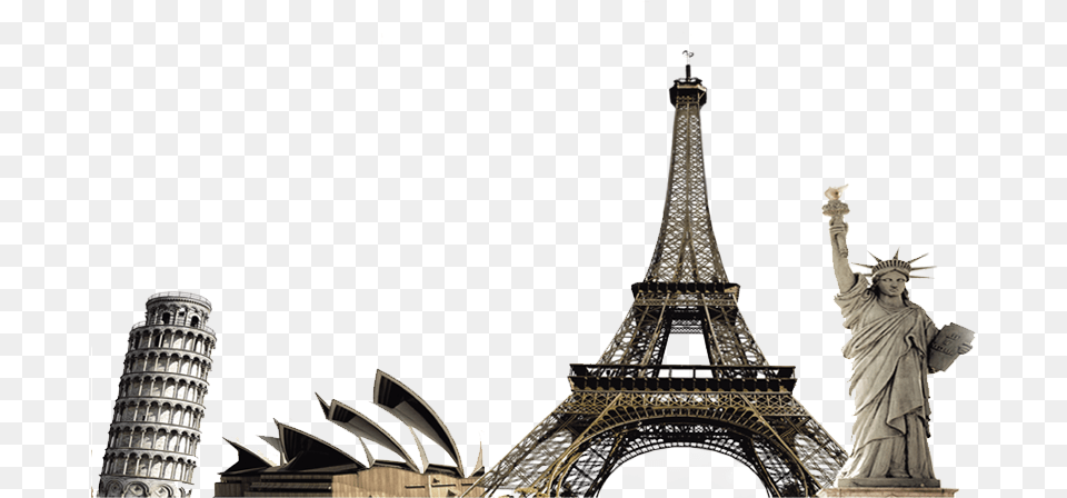 Transparent Landmarks Clipart World Tourist Sights, Architecture, Tower, Building, Clock Tower Png