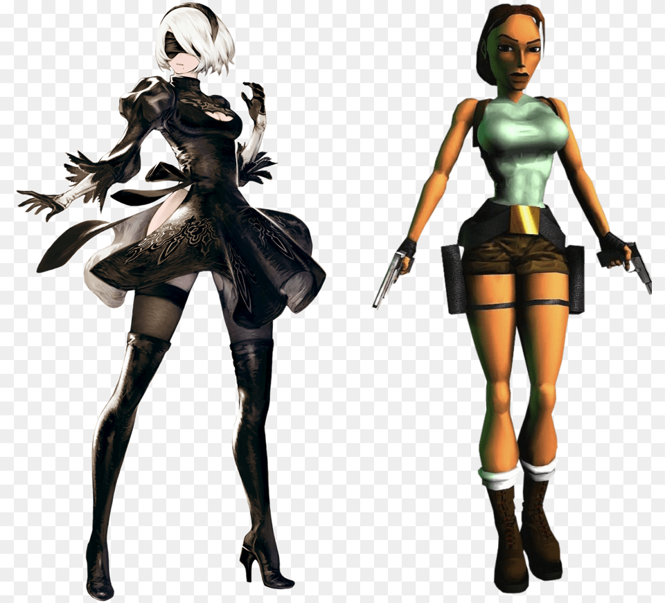 Transparent Lara Croft Nier Automata 2b Official Art, Adult, Person, Woman, Female Png Image